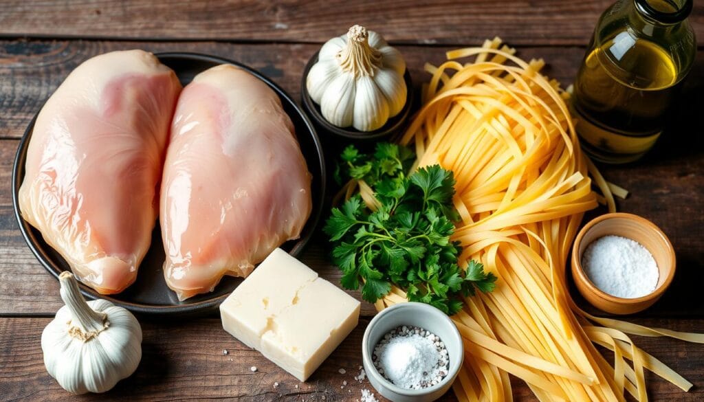 Garlic Parmesan Chicken Pasta Ingredients