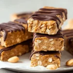 Homemade protein bars cut on parchment paper