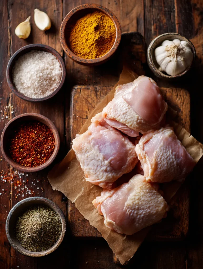 Ingredients for air fryer boneless skinless chicken thighs