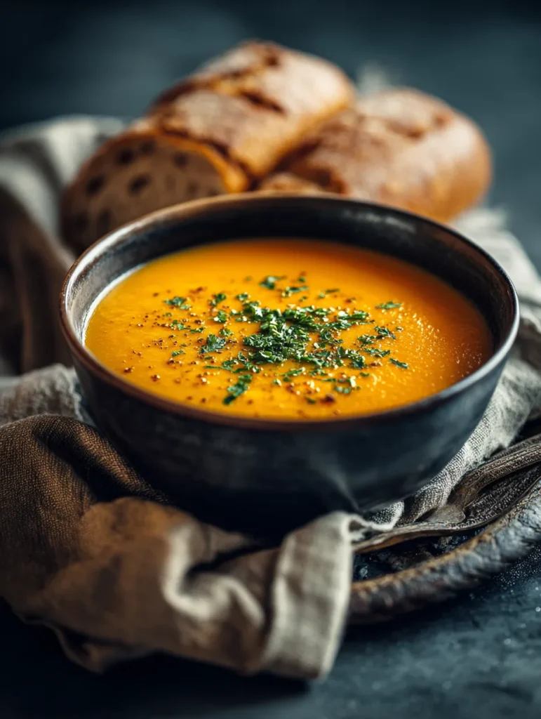  carrot potato soup with bread