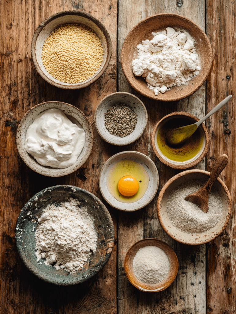 ingredients for gluten free naan bread