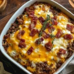 baked low-carb bacon cheeseburger casserole