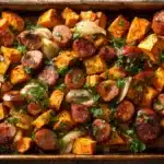 Honey Garlic Sausage Sweet Potatoes dinner